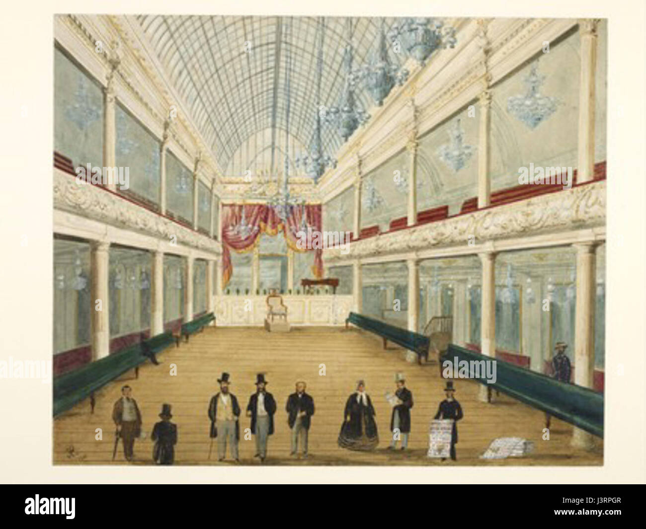 Interno del aperto recentemente London Pavilion Music Hall 1861 Foto Stock