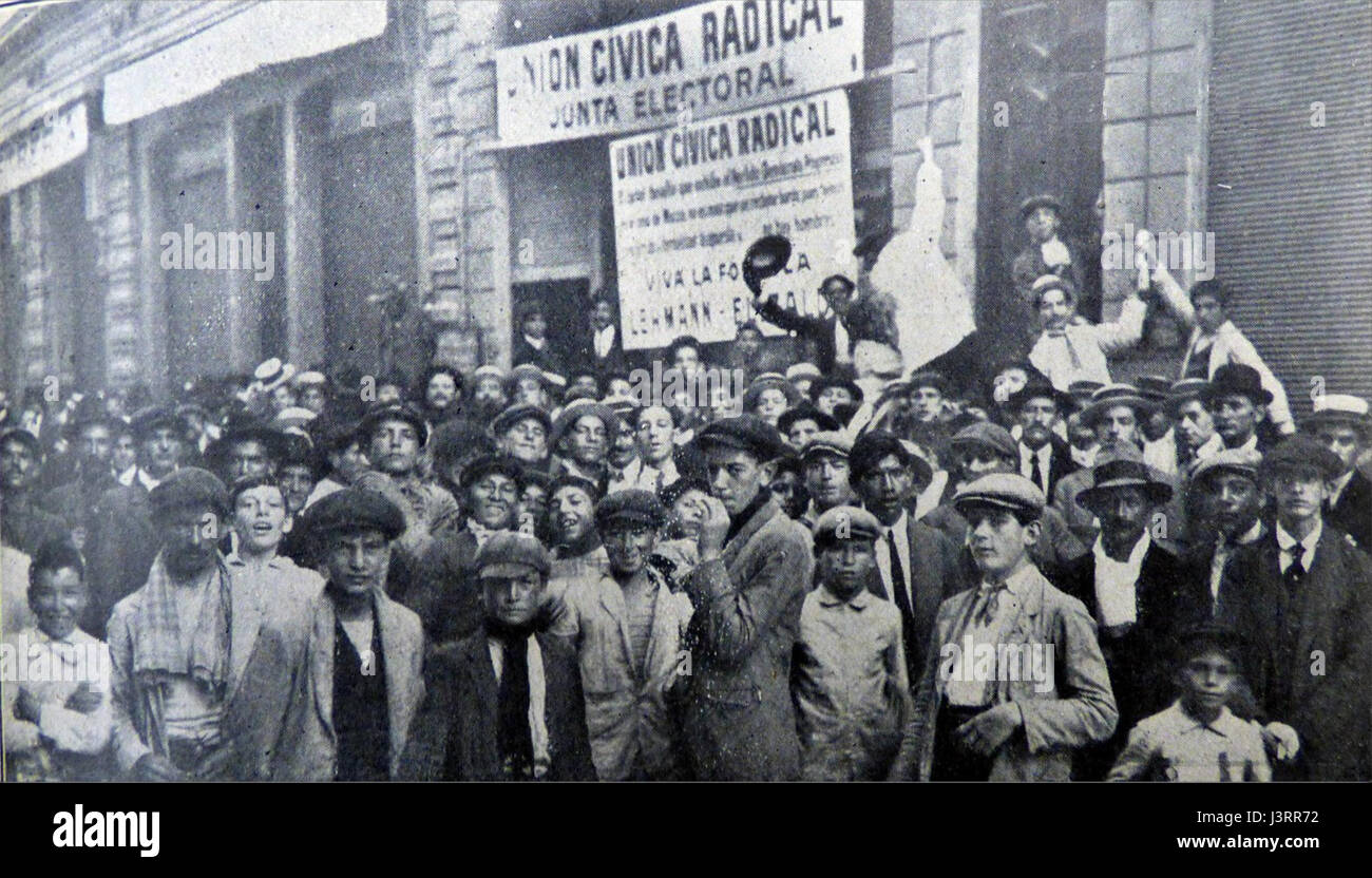 La "Junta Electoral de Rosario" è stata una commissione elettorale durante le elezioni del 1916 in Argentina. Le elezioni sono state un evento importante nella storia politica della nazione, che ha plasmato il futuro governo e la democrazia nel paese. Foto Stock