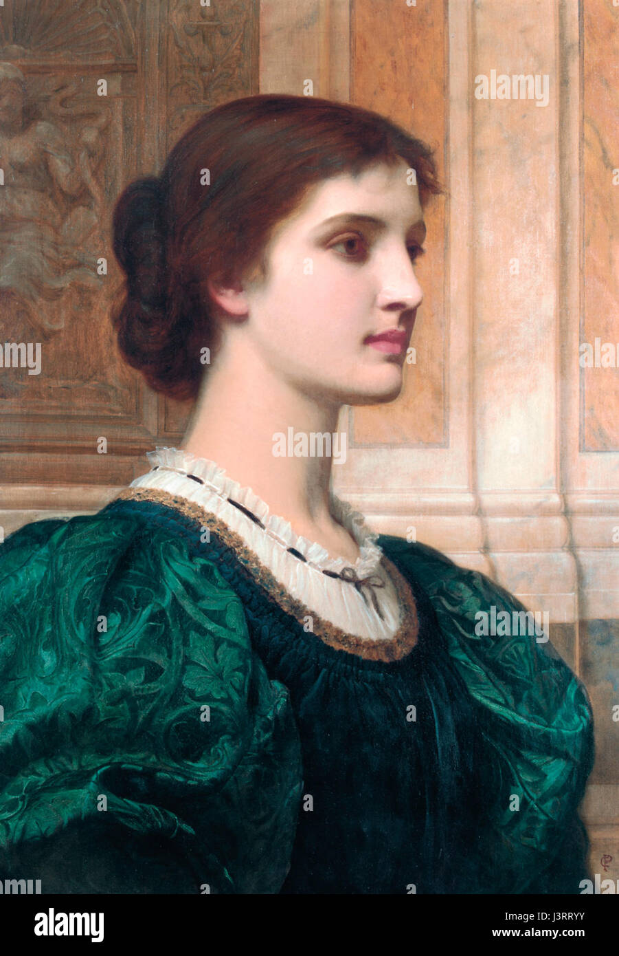 Kate Perugini, un'abile artista inglese, nota per il suo lavoro di ritrattistica e per il suo legame con il movimento preraffaellita. Era la moglie del figlio di Charles Dickens, e la sua eredità artistica rimane significativa nell'arte vittoriana. Foto Stock