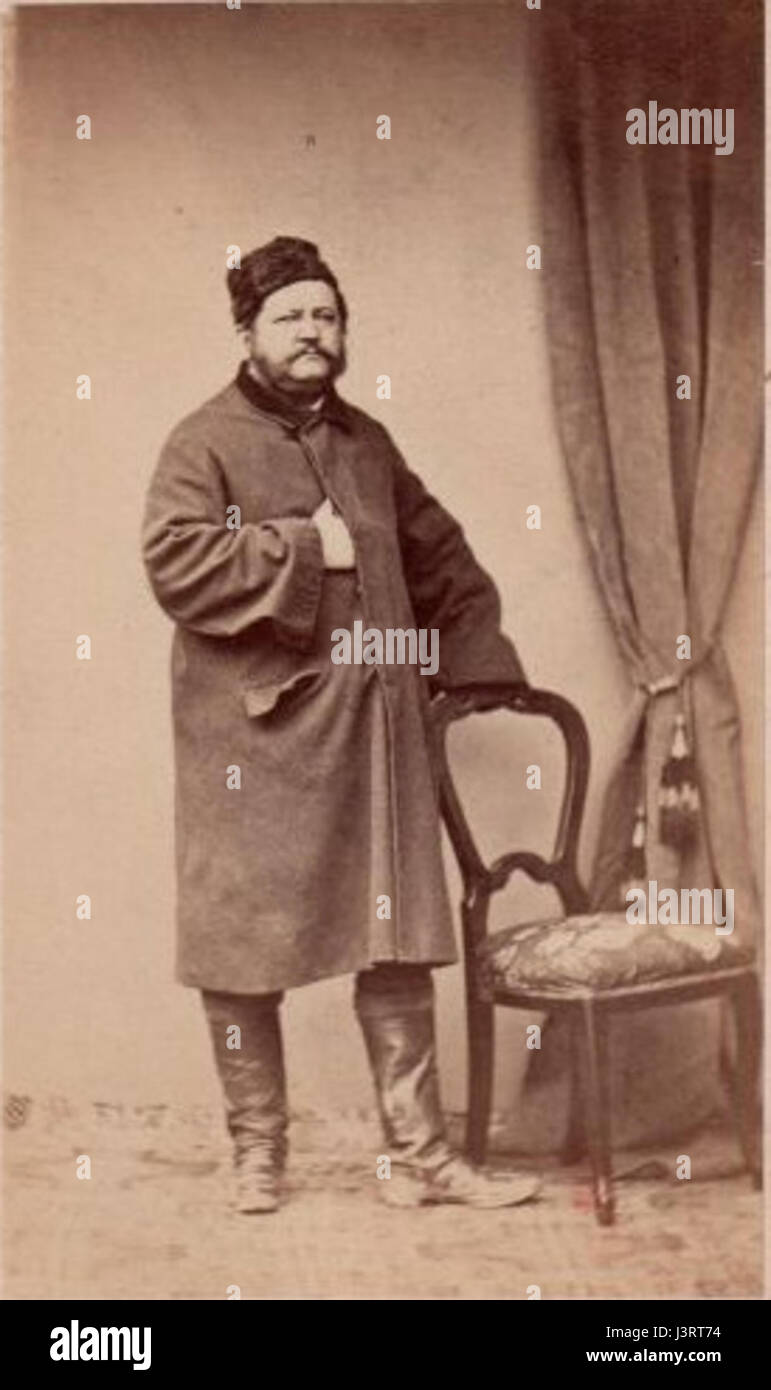 Un ritratto di Karl Alkier, un mercante di Bjelovara, Croazia, risalente al XIX secolo. Foto Stock