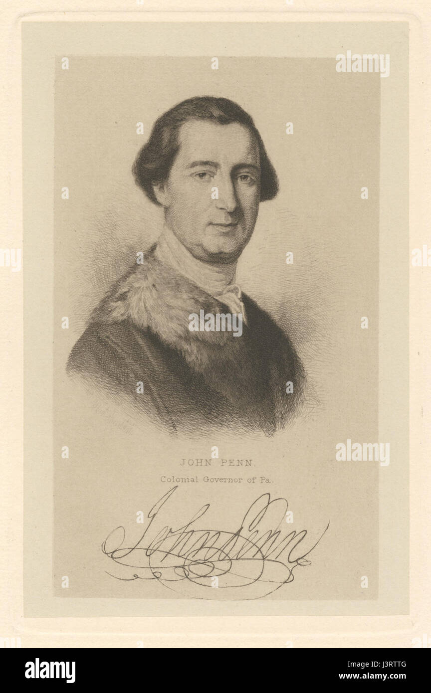 John Penn, governatore coloniale di Pa (NYPL B12349141 421774) Foto Stock