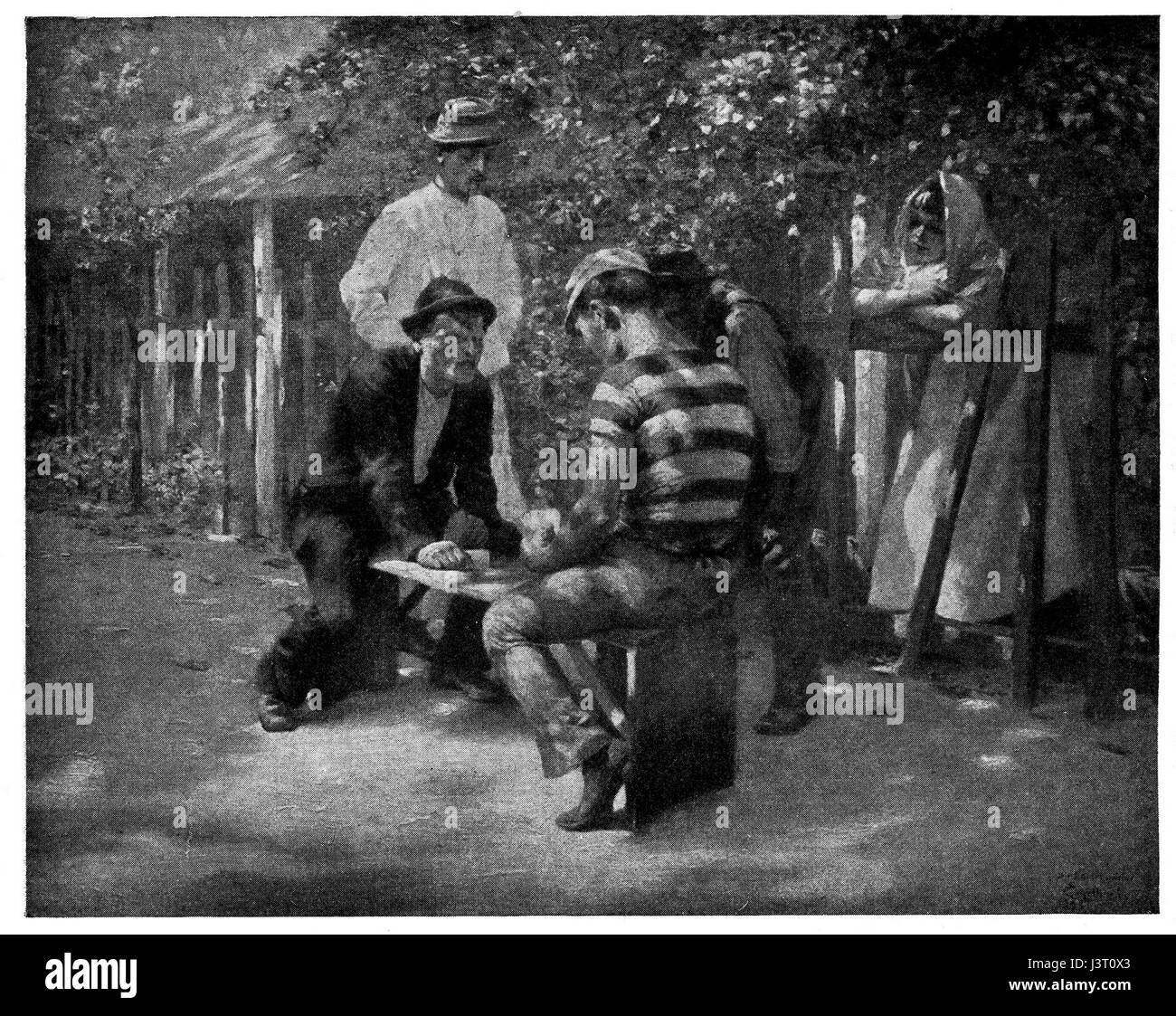 Josef Engelhart Die Kartenspieler 1914 dgE Foto Stock