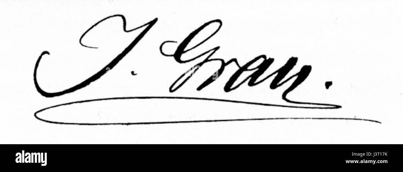 Jens Gran signatur Foto Stock