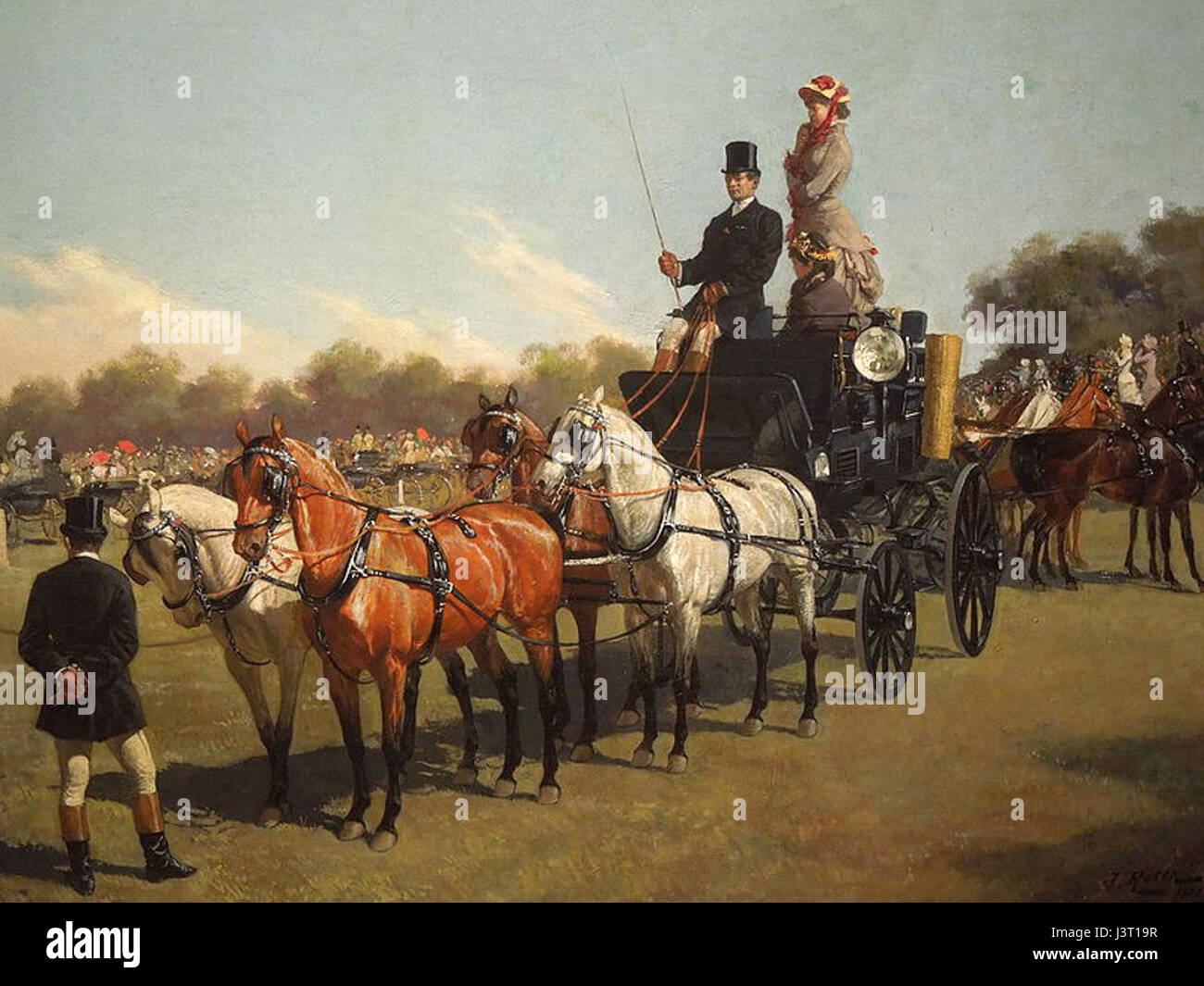 Jan Rosen Carrello contest su piazza Ujazdowski 1881 Foto Stock