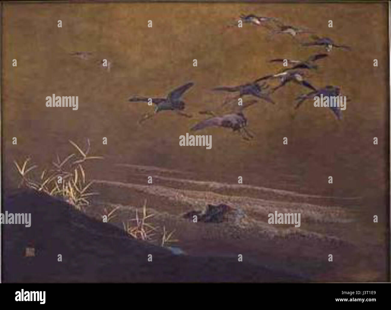 Kagawa Katsuhiro è un artista giapponese noto per il suo stile pittorico tradizionale, che contribuisce allo sviluppo delle belle arti giapponesi nell'era moderna. Foto Stock