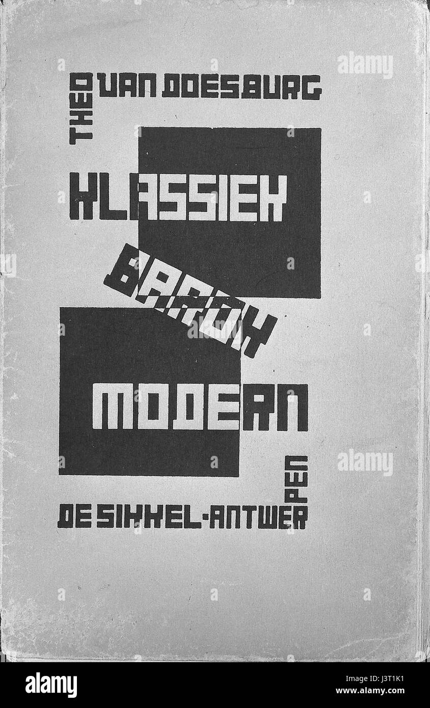 Questa è la cover di "Klassiek Barok Modern 02", che probabilmente mette in mostra una miscela di musica barocca classica e moderna. Può evidenziare una giustapposizione artistica di elementi tradizionali e contemporanei nella composizione musicale o nel design visivo. Foto Stock