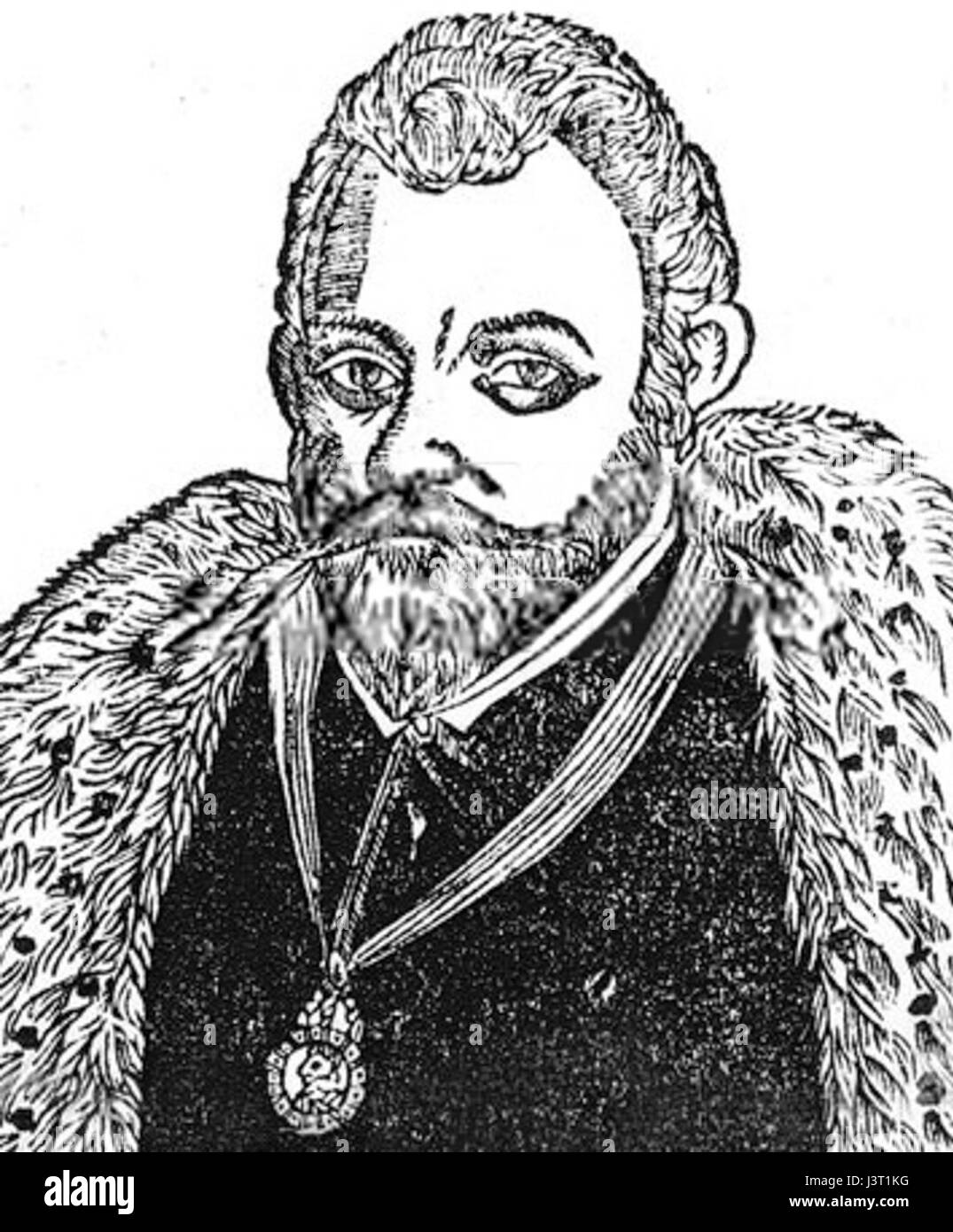 Jerzy Mniszech era un nobile polacco, un membro della famiglia Mniszech noto per il loro ruolo di primo piano nella politica e nella storia della Polonia. La sua eredità è legata alla storia politica e nobile di PolandÂ. Foto Stock