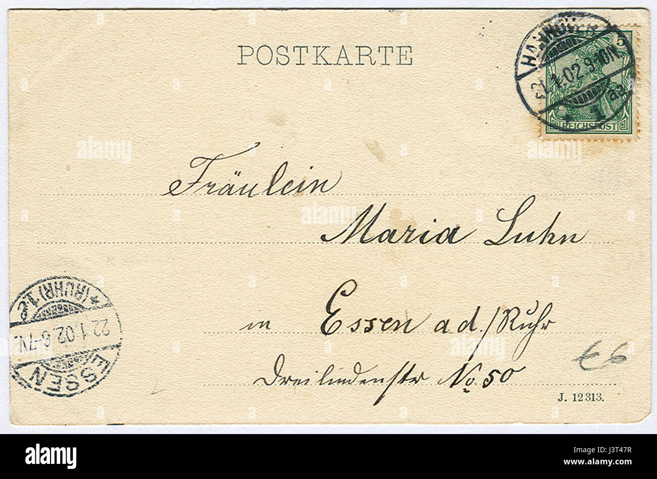 Un'immagine raffigurante il retro del nuovo Maschpark di Hannover, Germania, catturata da Karl F. Wunder, che mostra il design e la disposizione del parco. Foto Stock