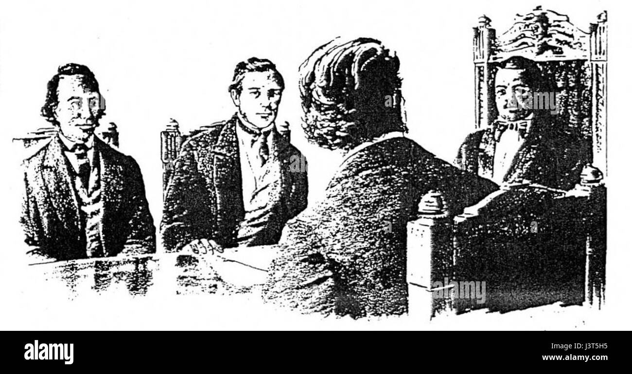 Re Kamehameha III delle Hawaii si impegnò in discussioni con il Consiglio privato durante l'affare Paulet, un momento critico nella storia hawaiana riguardo all'influenza e alla sovranità straniera. Foto Stock