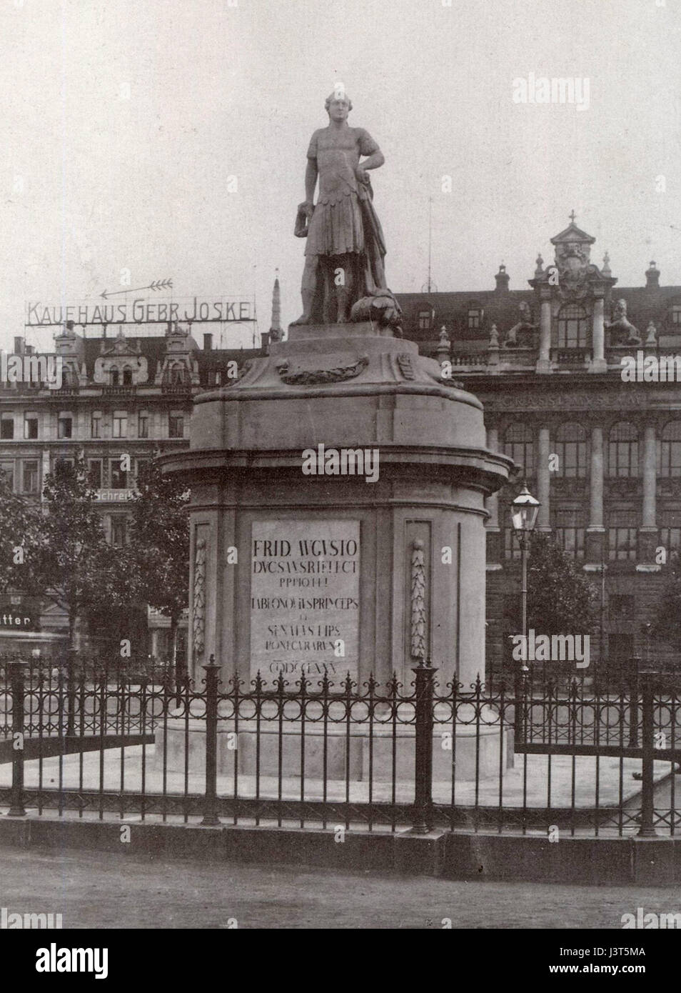 Koenig Friedrich August Denkmal Leipzig um 1910 Foto Stock