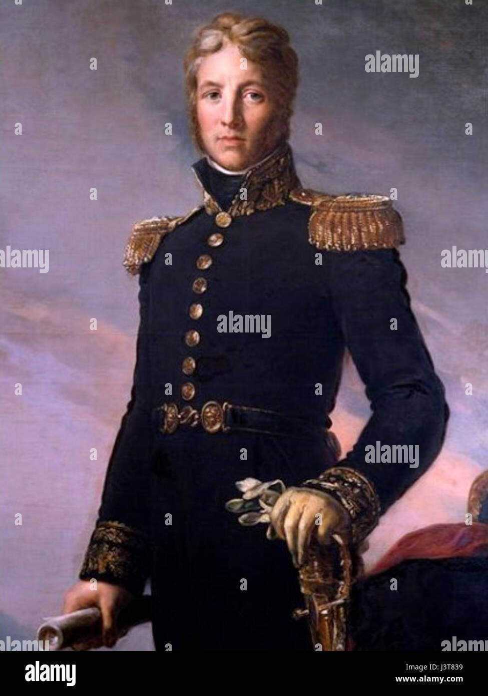 Jean Victor Moreau è stato un artista francese, noto per i suoi contributi al mondo dell'arte durante il XIX secolo. Il suo lavoro si concentrò spesso sulla storia, la mitologia e l'allegoria, mescolando temi classici con il romanticismo. Foto Stock