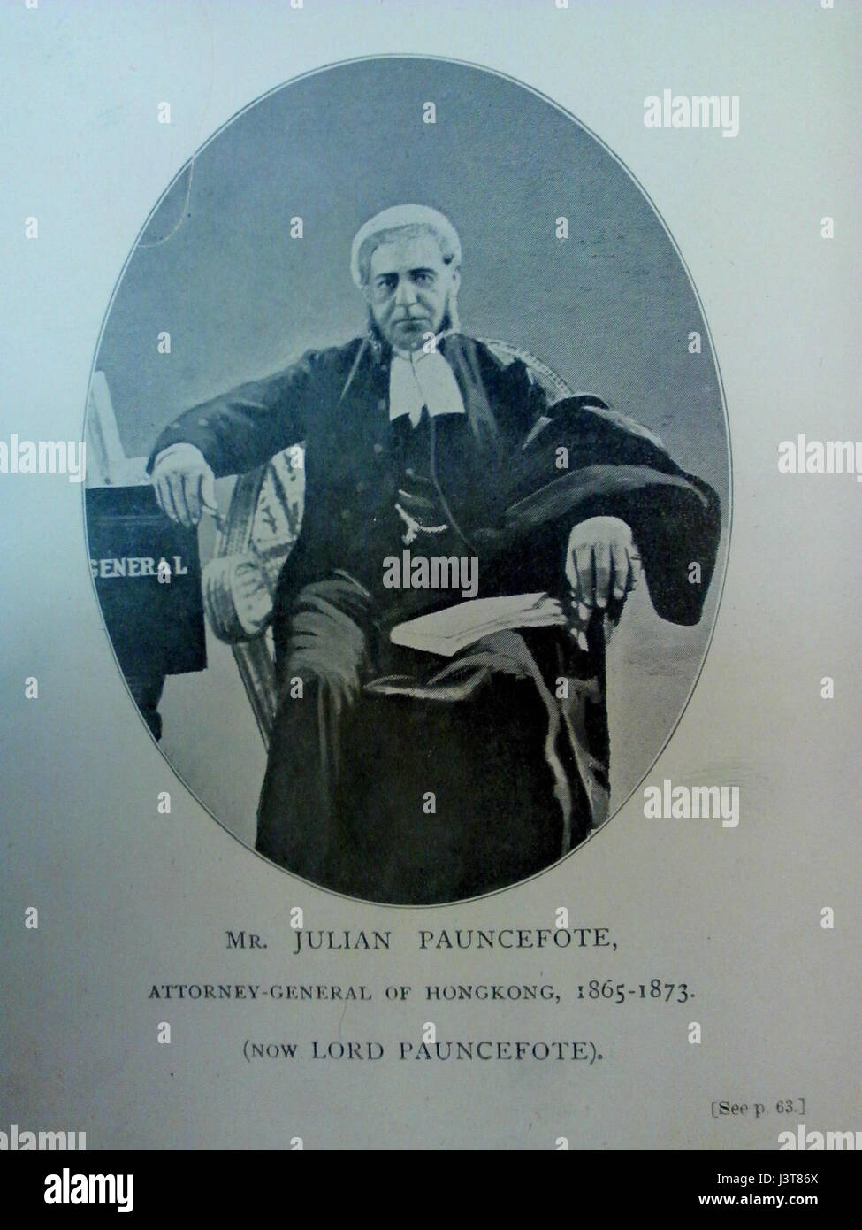 Julian Pauncefote era un diplomatico britannico noto per il suo servizio come ambasciatore britannico negli Stati Uniti. *AG di Hong Kong* si riferisce ai suoi collegamenti con gli interessi britannici a Hong Kong durante la fine del XIX e l'inizio del XX secolo, in particolare in termini di commercio e diplomazia. Foto Stock