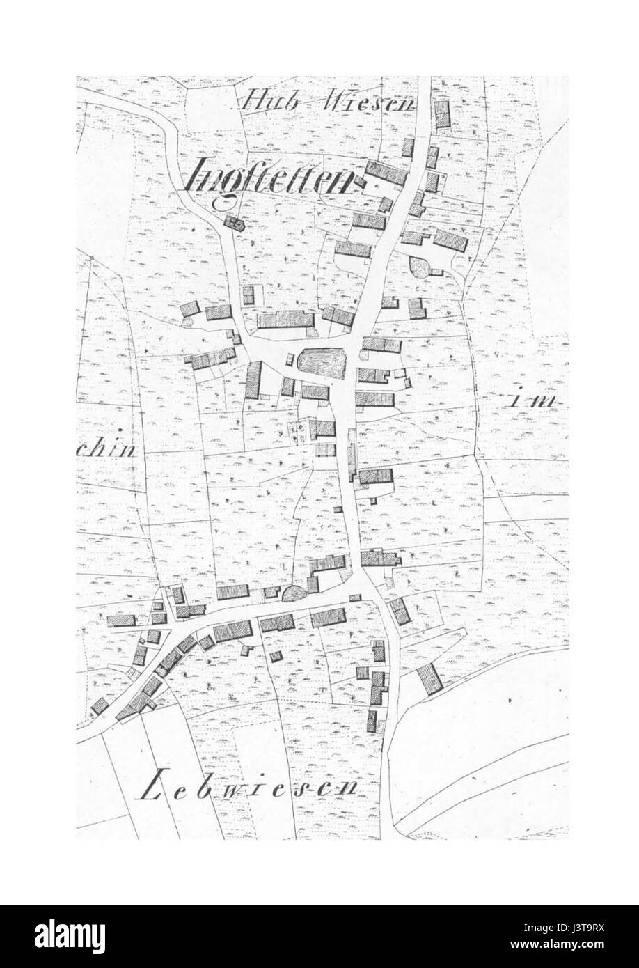 Ingstetten Flurkarte 1820 Foto Stock
