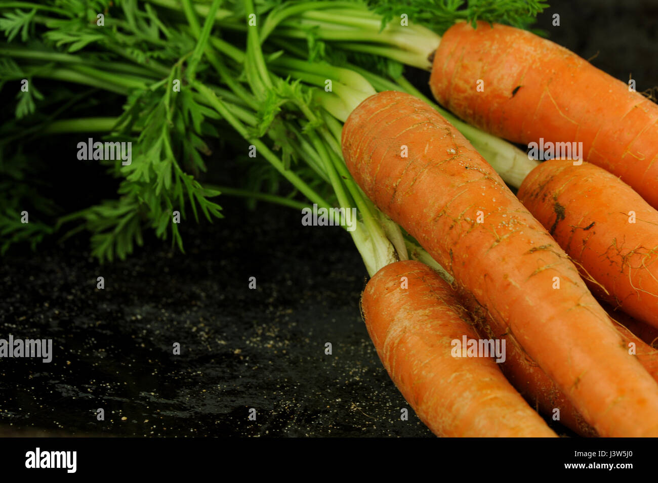 Close up di carote arancione Foto Stock