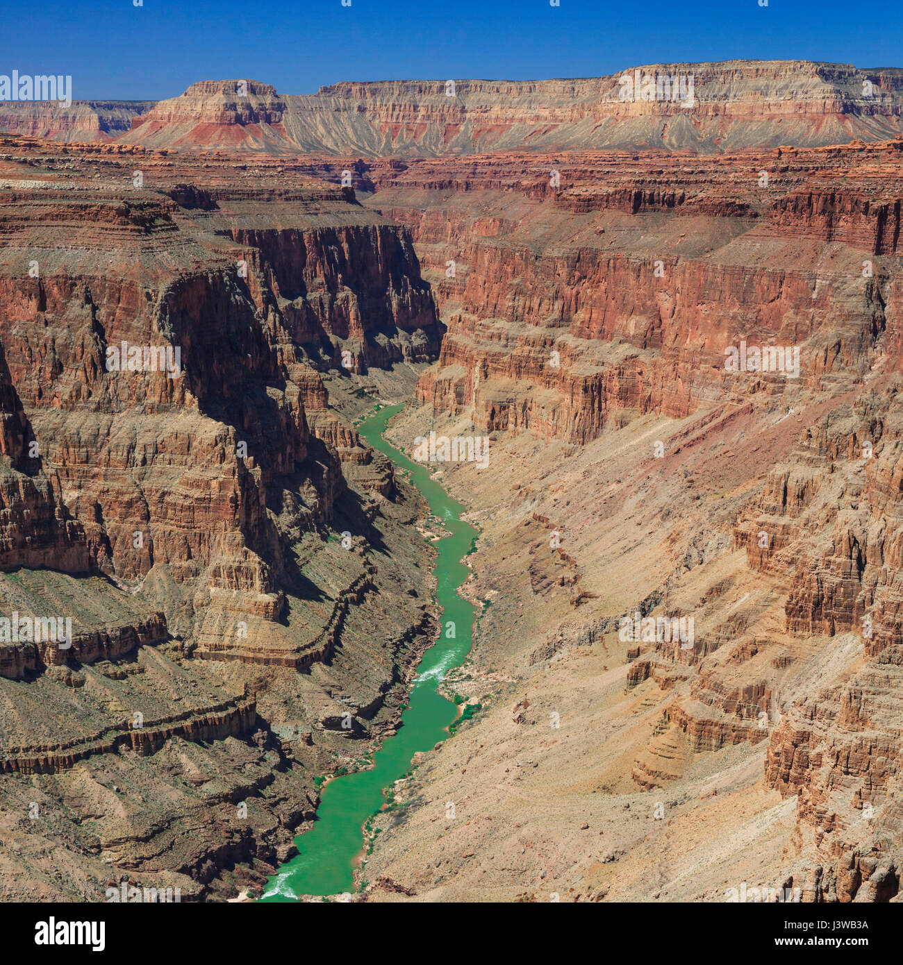 Il fiume Colorado in coda di pesce rapids area del parco nazionale del Grand Canyon, Arizona Foto Stock