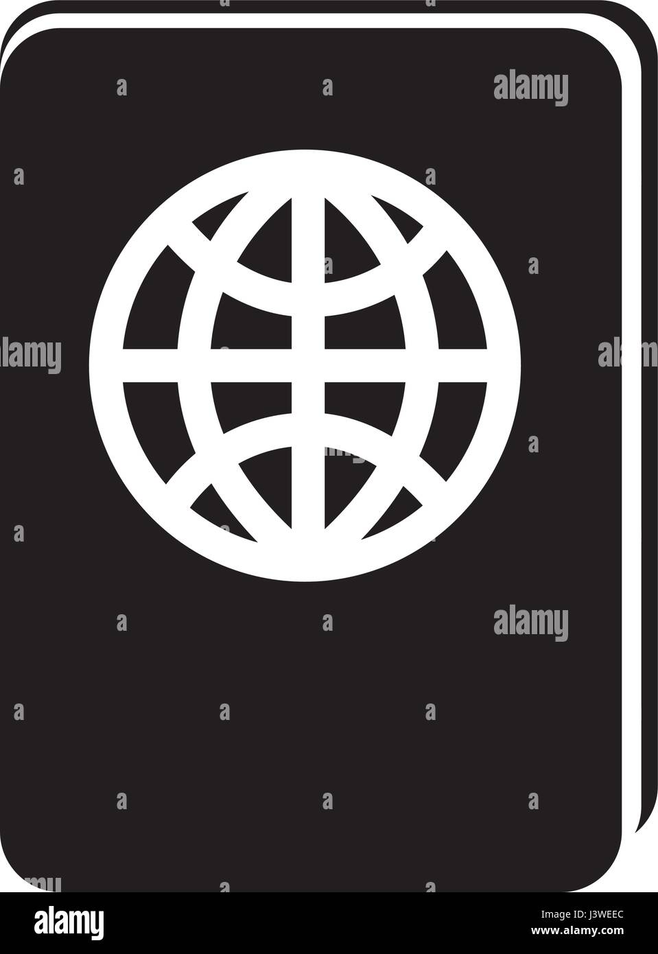Passaporto Documento icona isolato Illustrazione Vettoriale
