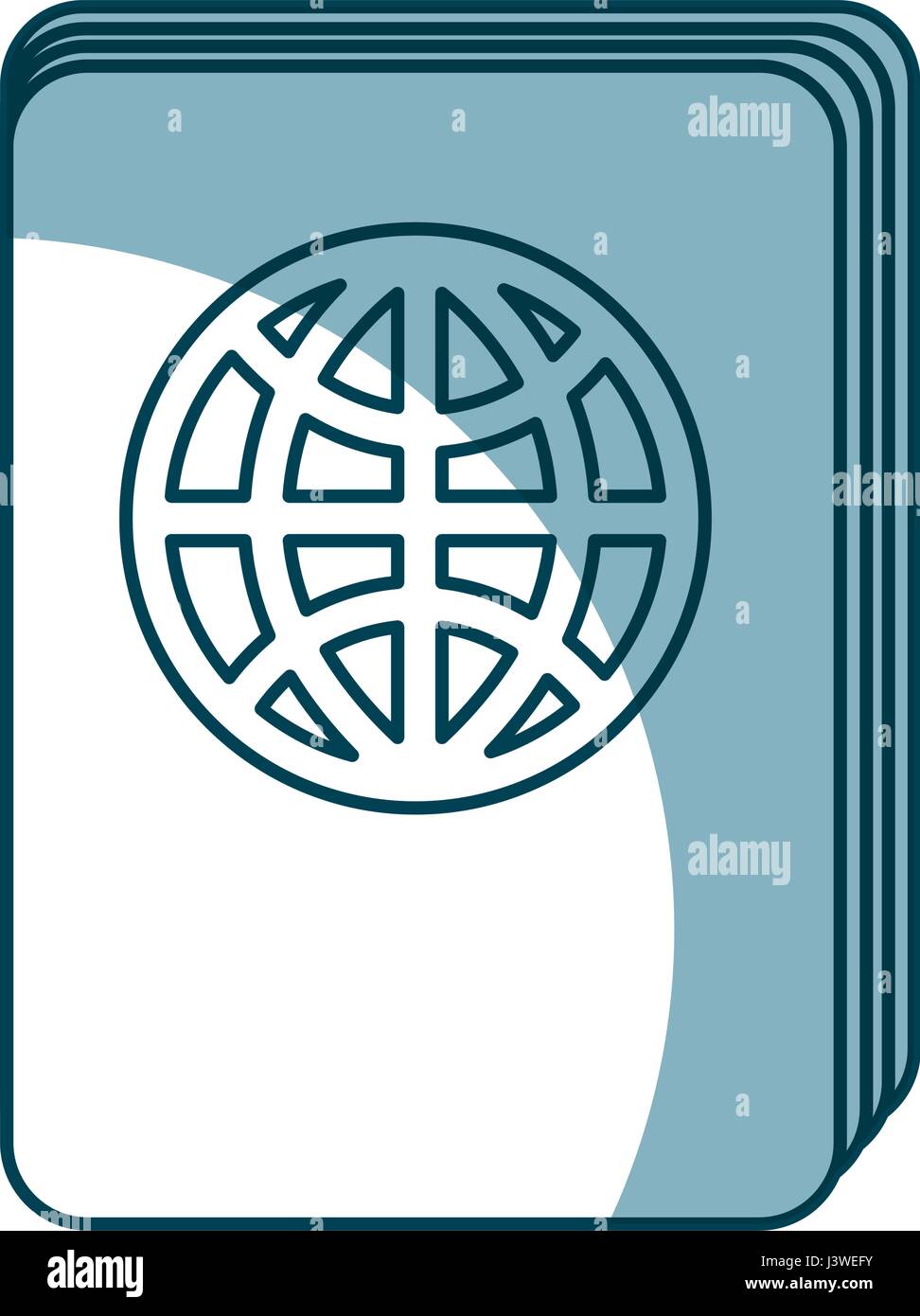 Passaporto Documento icona isolato Illustrazione Vettoriale