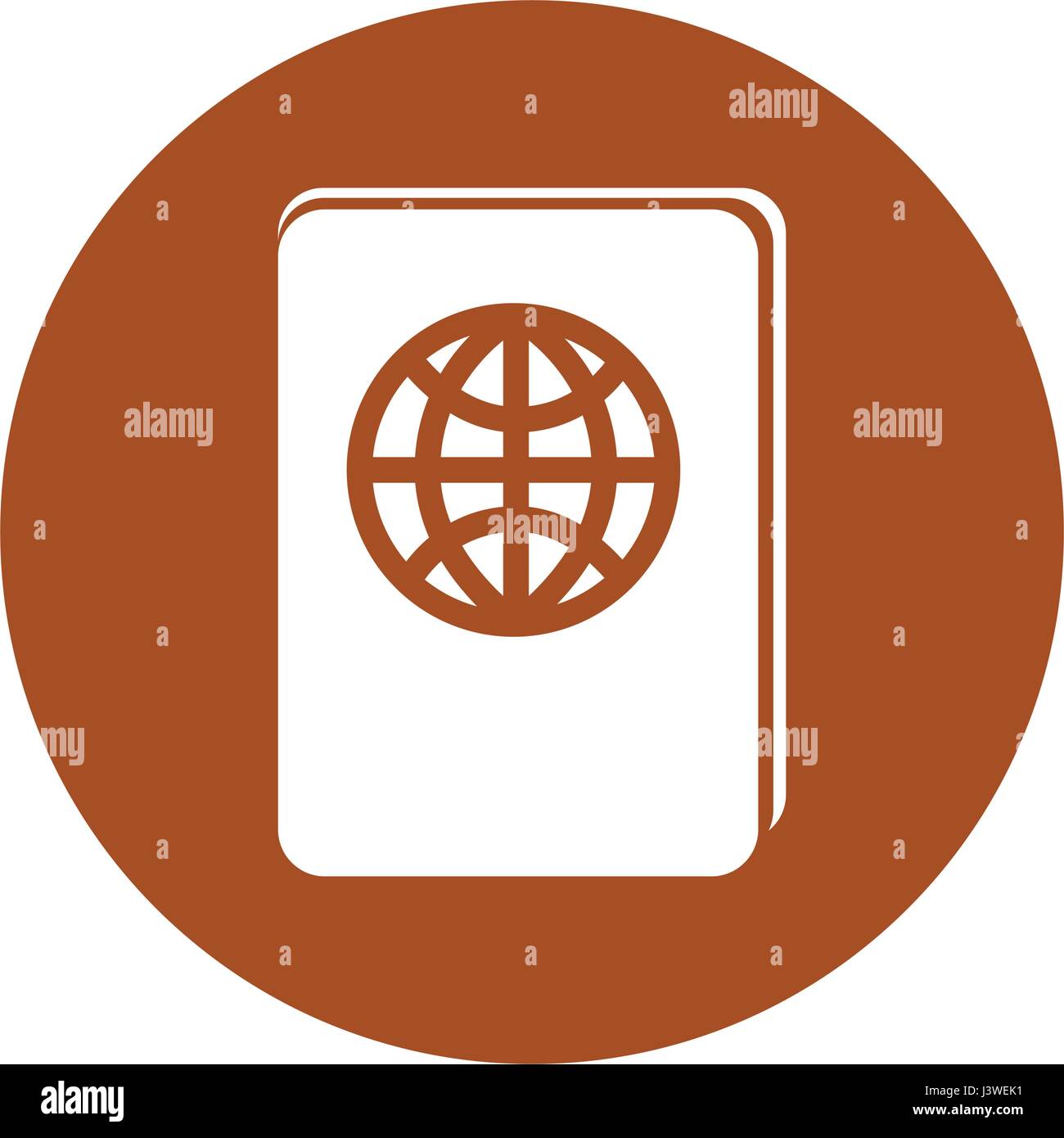 Passaporto Documento icona isolato Illustrazione Vettoriale
