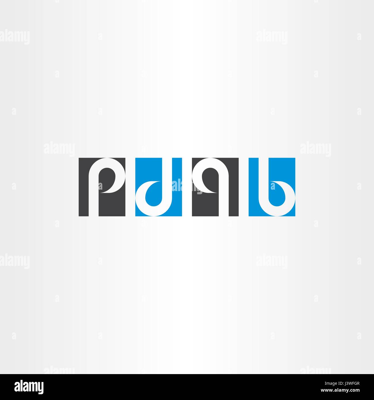 Lettera p d q b stessa combinazione di rotazione icona logo impostare mark Illustrazione Vettoriale