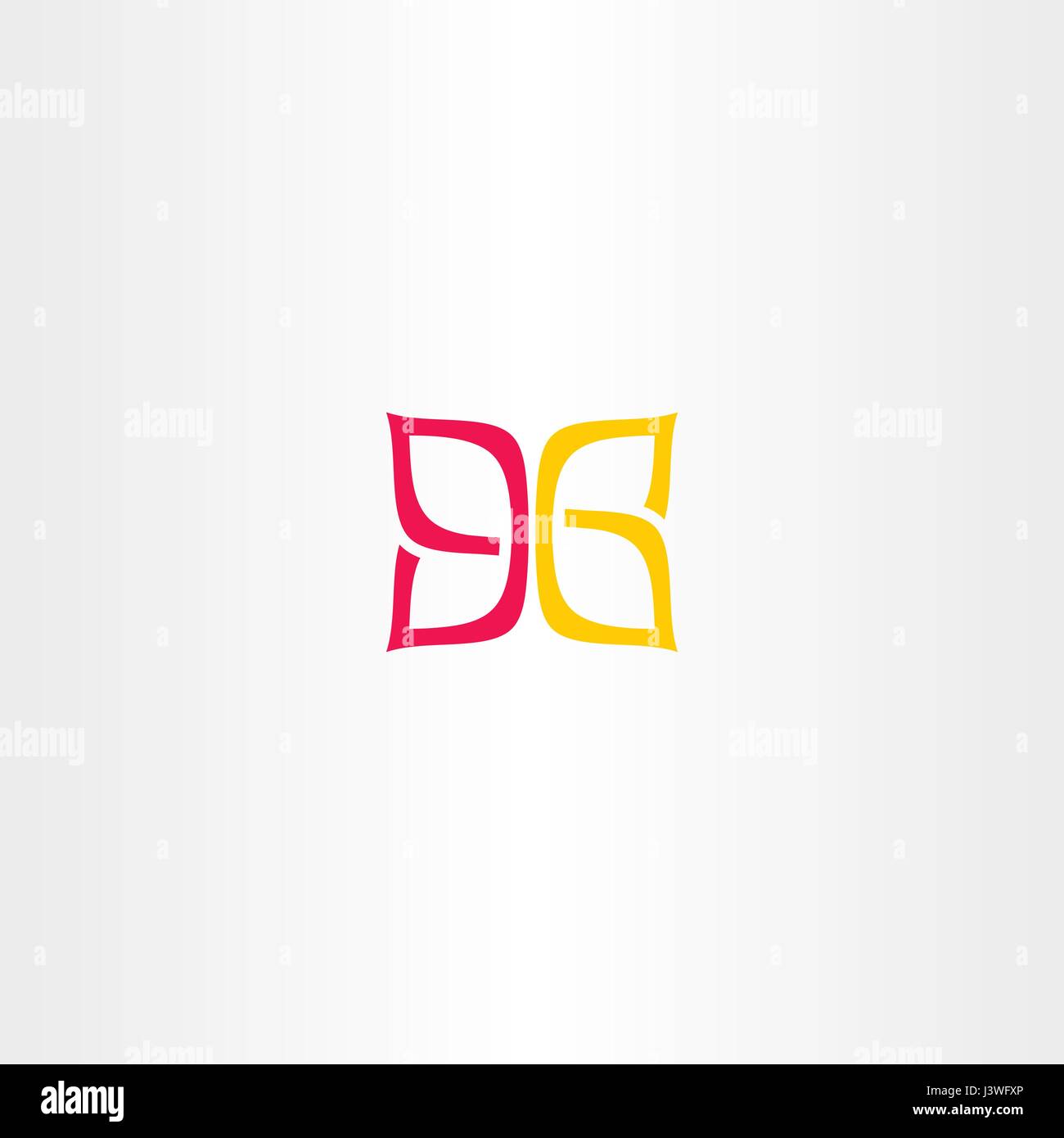 Novantasei 96 numero 9 e 6 logo icona vettore celebrazione Illustrazione Vettoriale