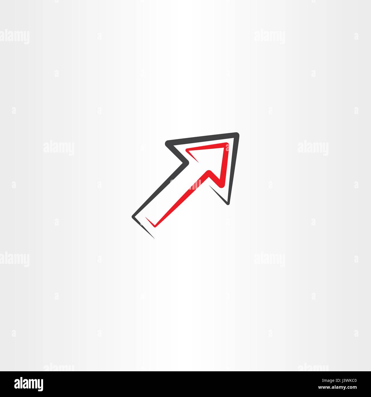 Icona a forma di freccia simbolo elemento riga Illustrazione Vettoriale