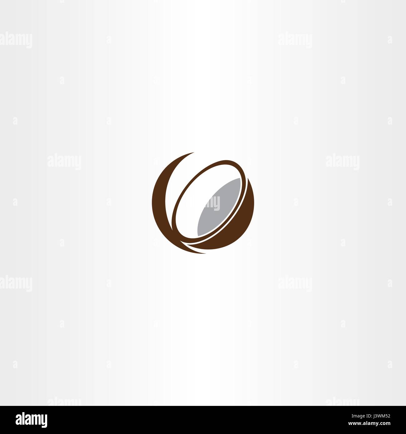 Icona di cocco vettore design simbolo Illustrazione Vettoriale