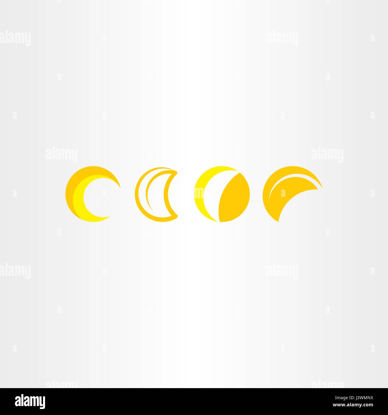 Half moon icona vettore di fase Illustrazione Vettoriale