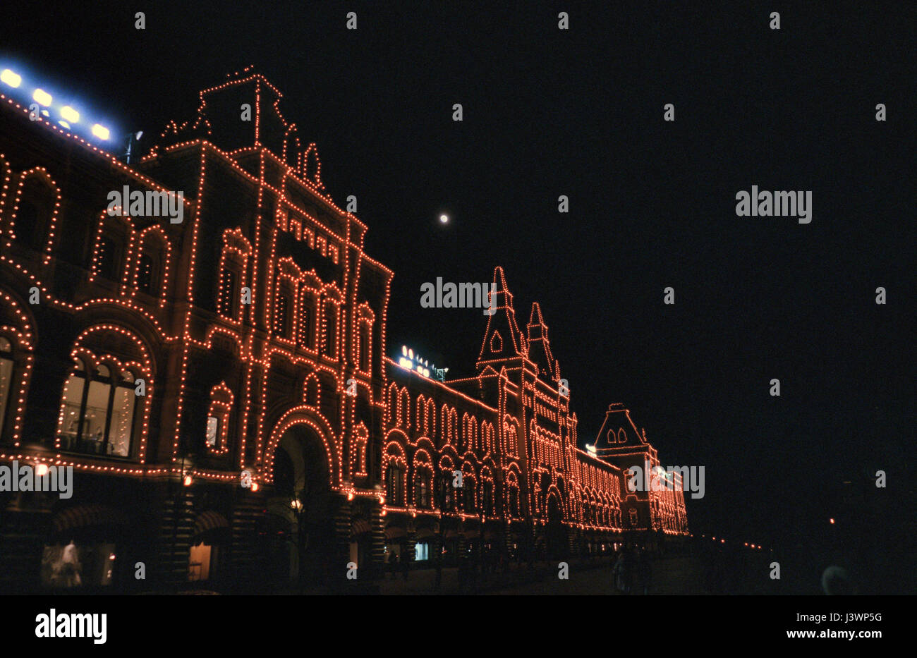 La Piazza Rossa di notte, Mosca, Russia(girato su pellicola Fujifilm Natura 1600) Foto Stock