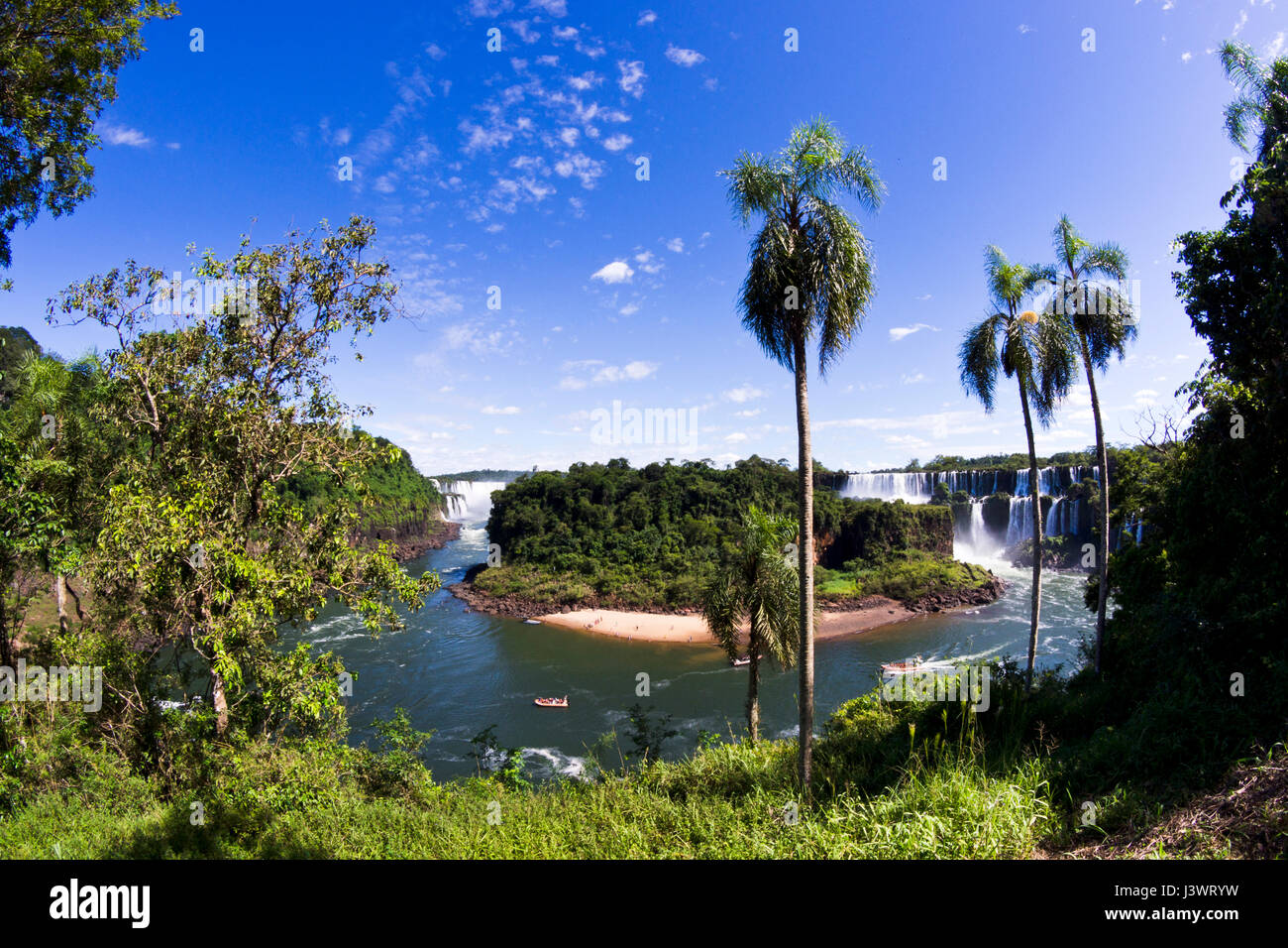 Vista panoramica di Cataratas do Iguaçu Foto Stock