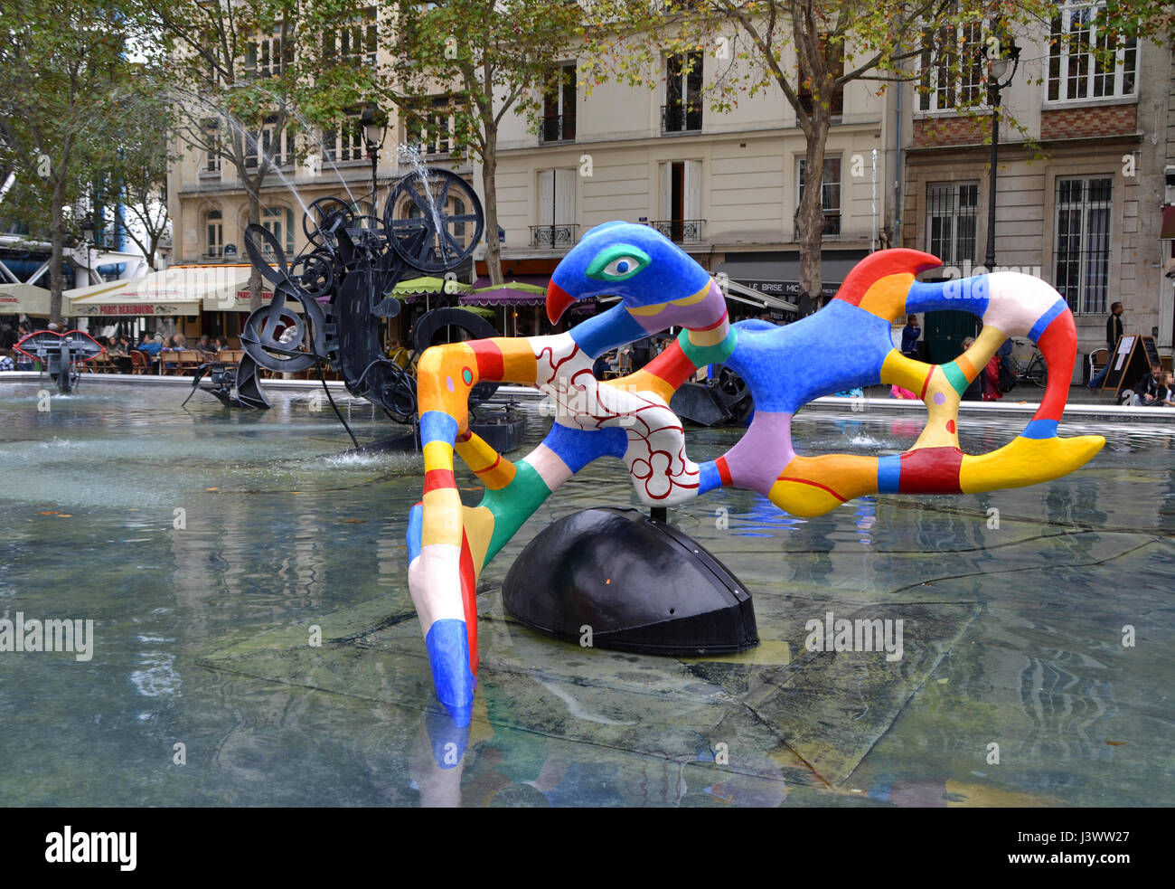 Fontana Stravinsky a Parigi, Francia Foto Stock
