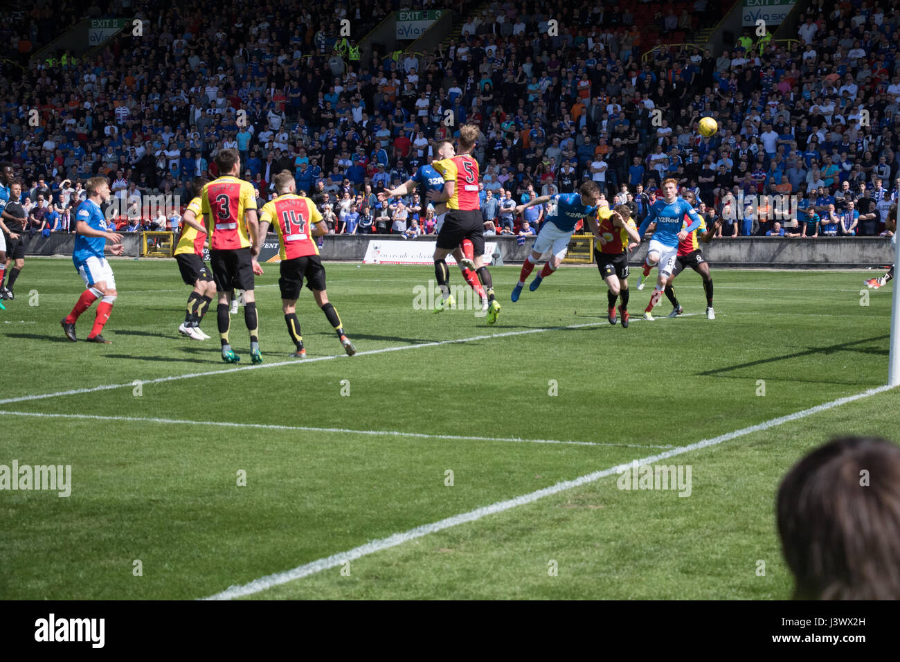 Glasgow Scotland Regno Unito. Il 7 maggio, 2017. Partick Thistle v Glasgow Rangers SPFL Domenica 7 Maggio 2017 - Obiettivi da Doolan, McKay e Garner ha visto la fine del gioco 2-1 per i Rangers. Credito: Barry Cameron/Alamy Live News Foto Stock