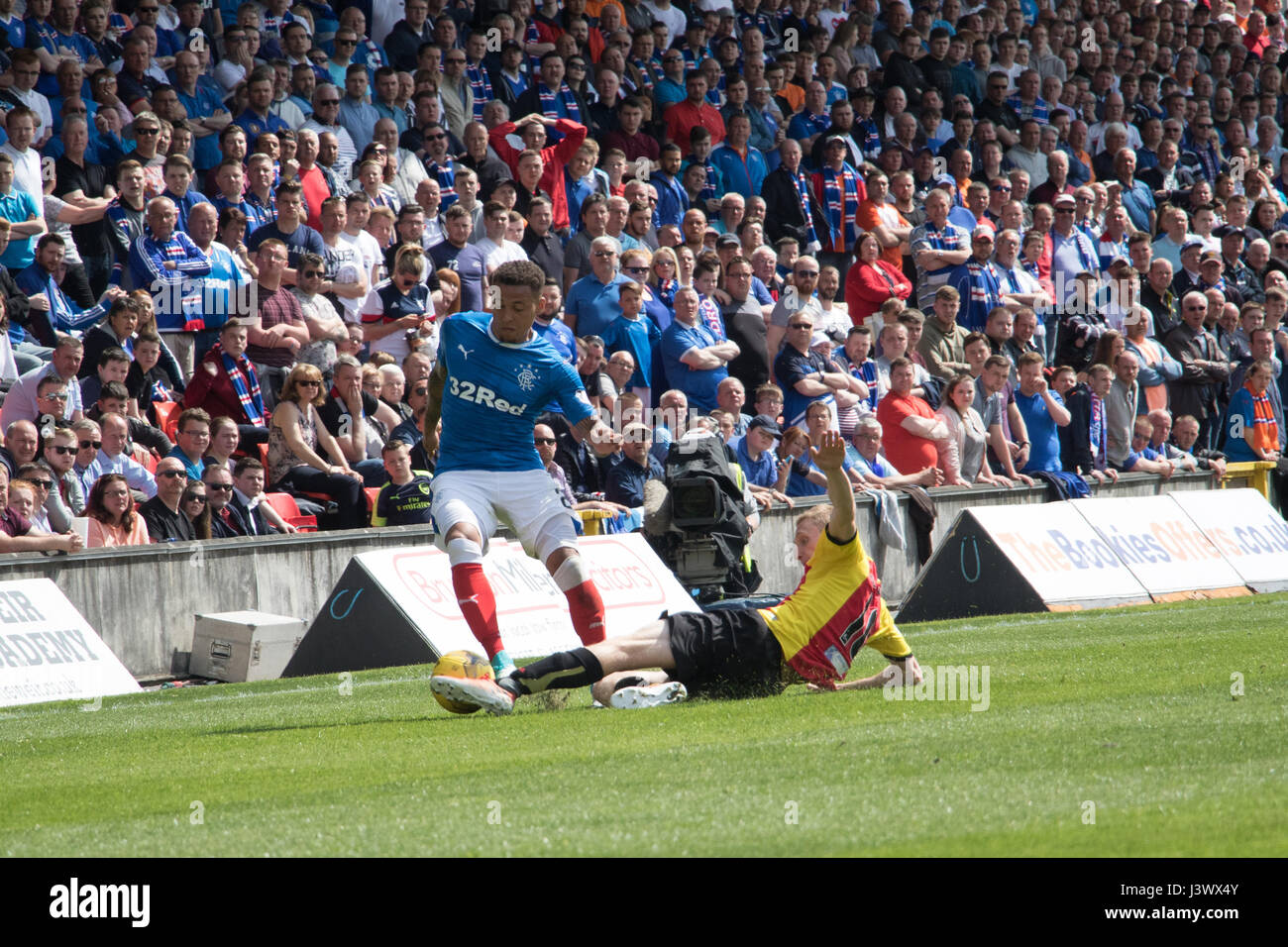 Glasgow Scotland Regno Unito. Il 7 maggio, 2017. Partick Thistle v Glasgow Rangers SPFL Domenica 7 Maggio 2017 - Obiettivi da Doolan, McKay e Garner ha visto la fine del gioco 2-1 per i Rangers. Credito: Barry Cameron/Alamy Live News Foto Stock