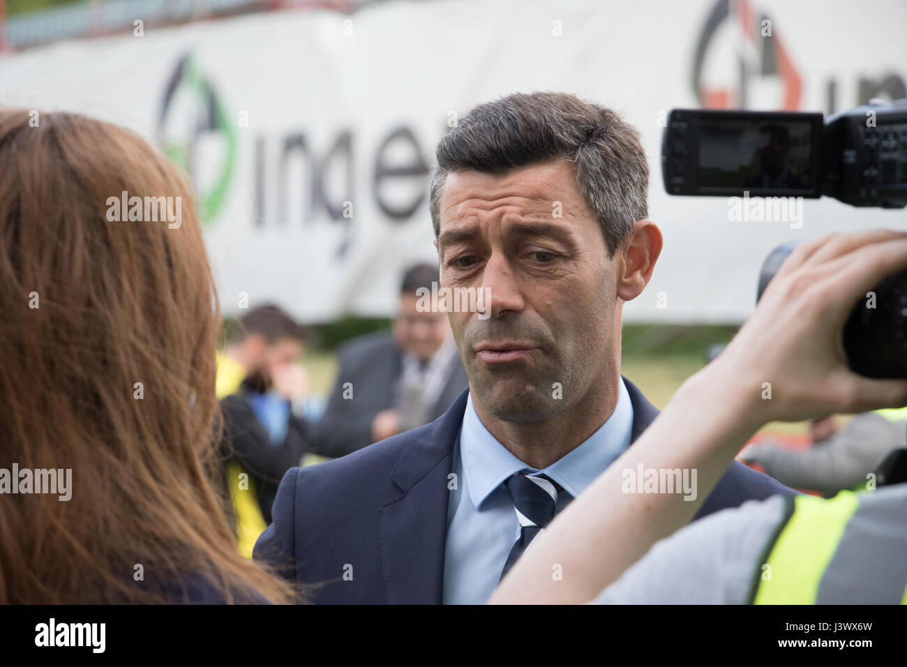 Glasgow Scotland Regno Unito. Il 7 maggio, 2017. Partick Thistle v Glasgow Rangers SPFL Domenica 7 Maggio 2017 - Obiettivi da Doolan, McKay e Garner ha visto la fine del gioco 2-1 per i Rangers. Credito: Barry Cameron/Alamy Live News Foto Stock