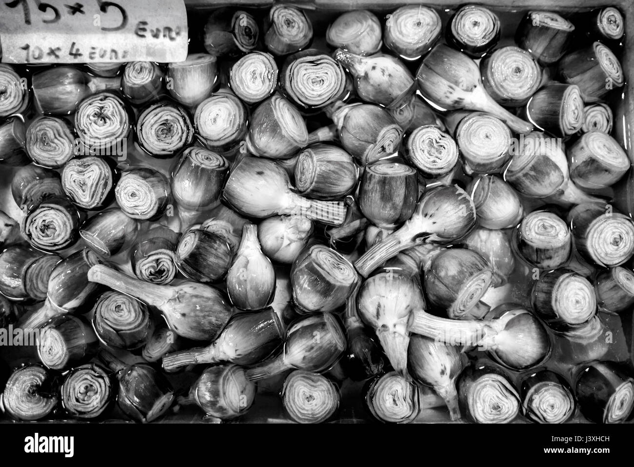 Reportage fotografie di italiano cibo mediterraneo e il mercato del pesce Foto Stock