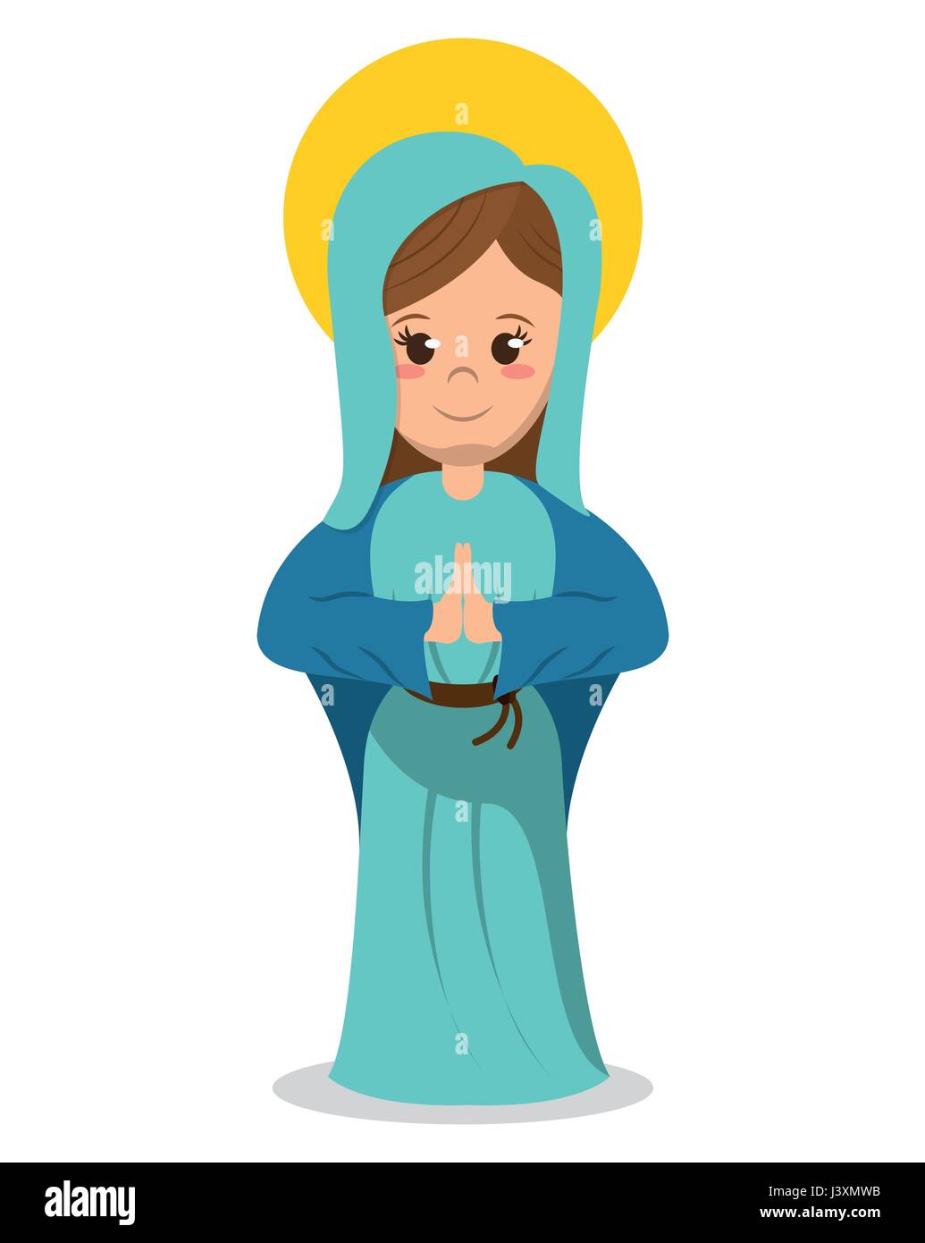Vergine Maria religiosa immagine cattolica Illustrazione Vettoriale