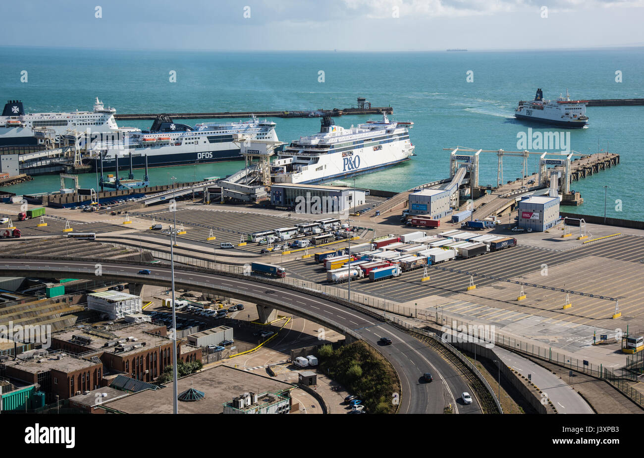 Il porto di Dover, Kent. Foto Stock