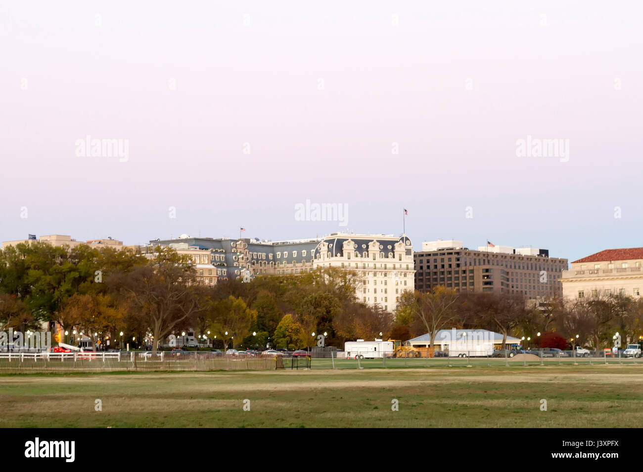 Vista di edifici a Washington DC. Soft focus Foto Stock