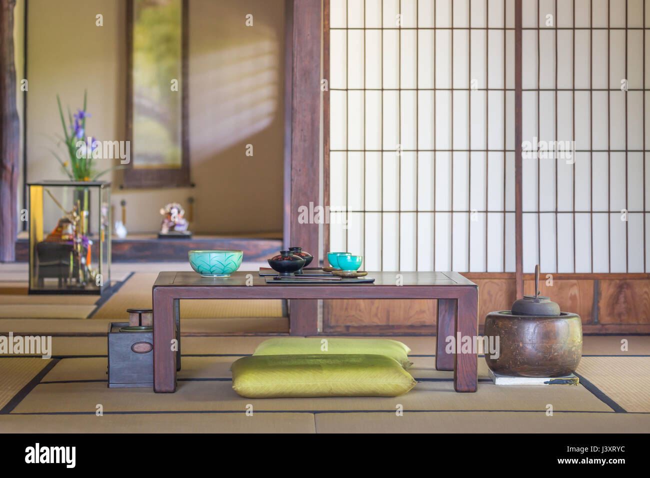 Interni tradizionali ristoranti Giapponesi e altra stanza. Foto Stock