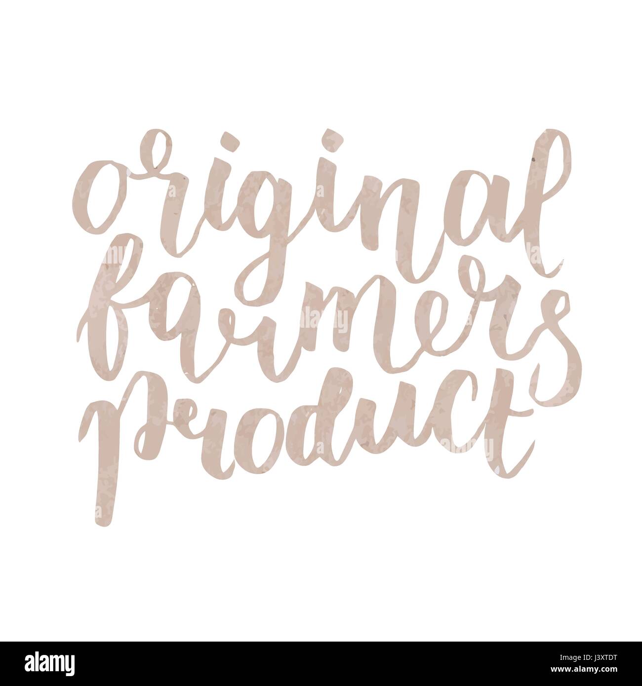 Farmer s market, etichetta. Gli agricoltori originale prodotto scritte, calligrafia illustrazione vettoriale isolato su bianco Illustrazione Vettoriale