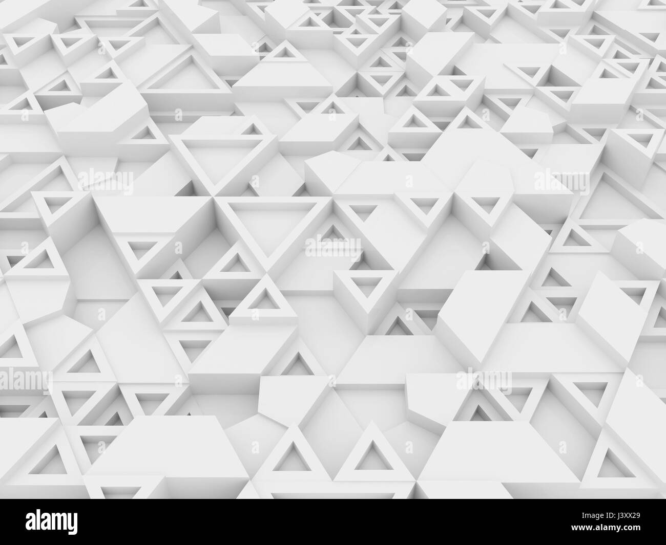 Triangoli Equilateri Bianco Sfondo Astratto 3d Rendering Foto Stock Alamy