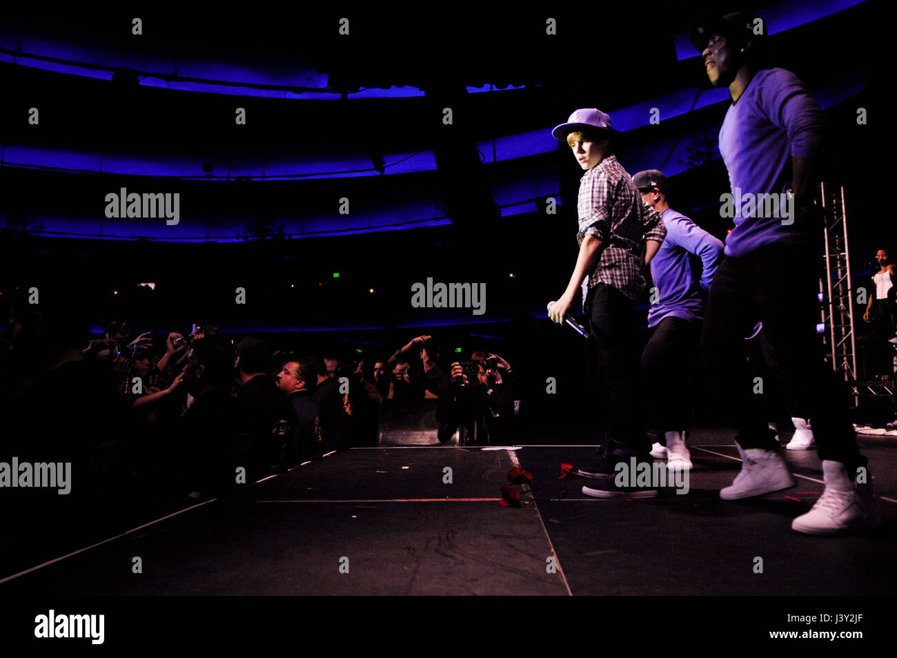 Justin Bieber esegue a Hollywood Palladium il 14 febbraio 2010 a Hollywood. Foto Stock