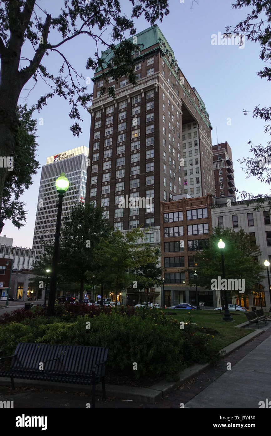 Il 1910 cotone e Merchant Exchange Building a Memphis ora utilizzato come appartamenti Foto Stock