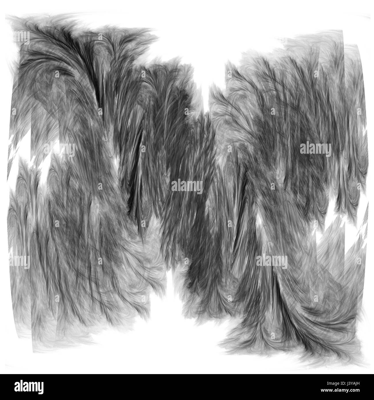 Monocromatico frattale astratto illustrazione per il design creativo Foto Stock