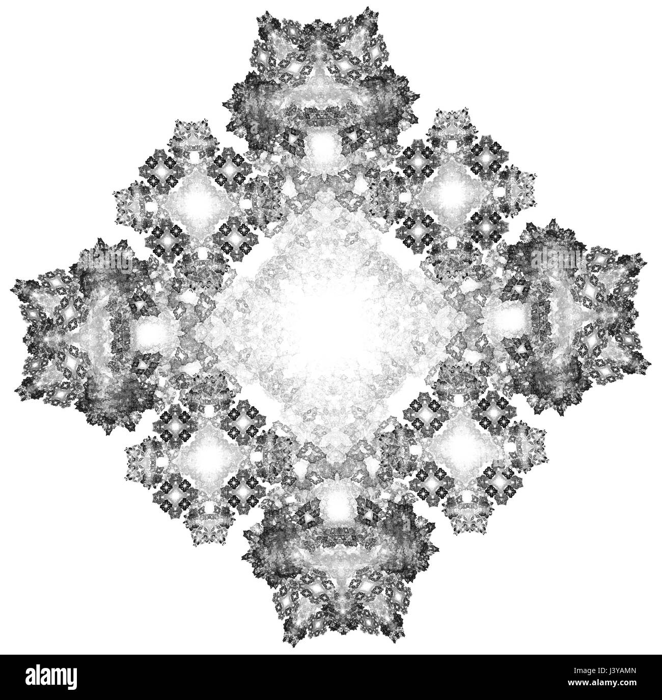 Monocromatico frattale astratto illustrazione per il design creativo Foto Stock