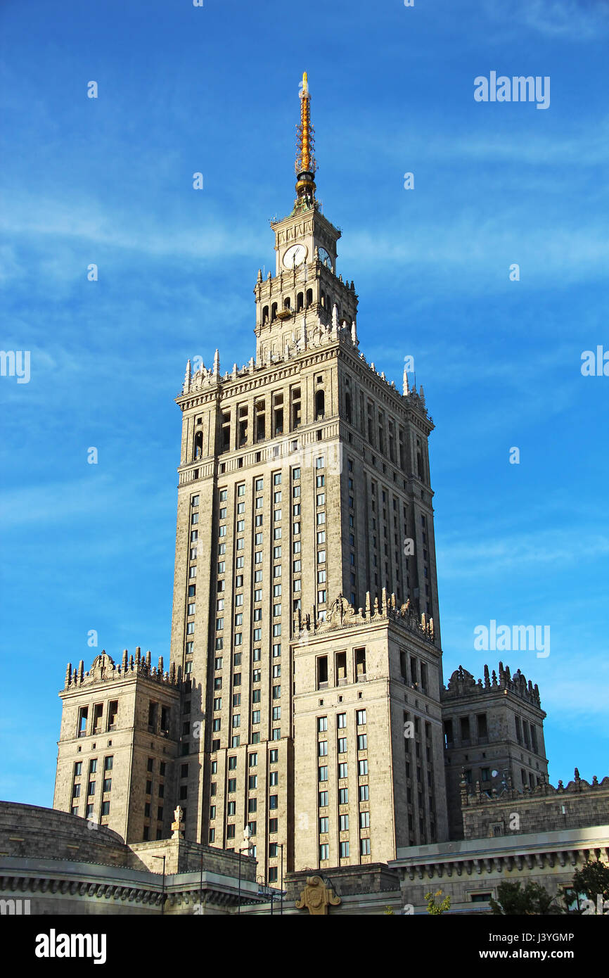 Palazzo della Cultura e della scienza, Varsavia, Polonia Foto Stock