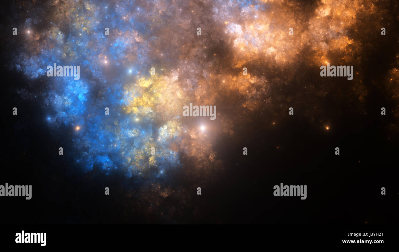 Abstract illustrazione frattale sembra bella galassie Foto Stock