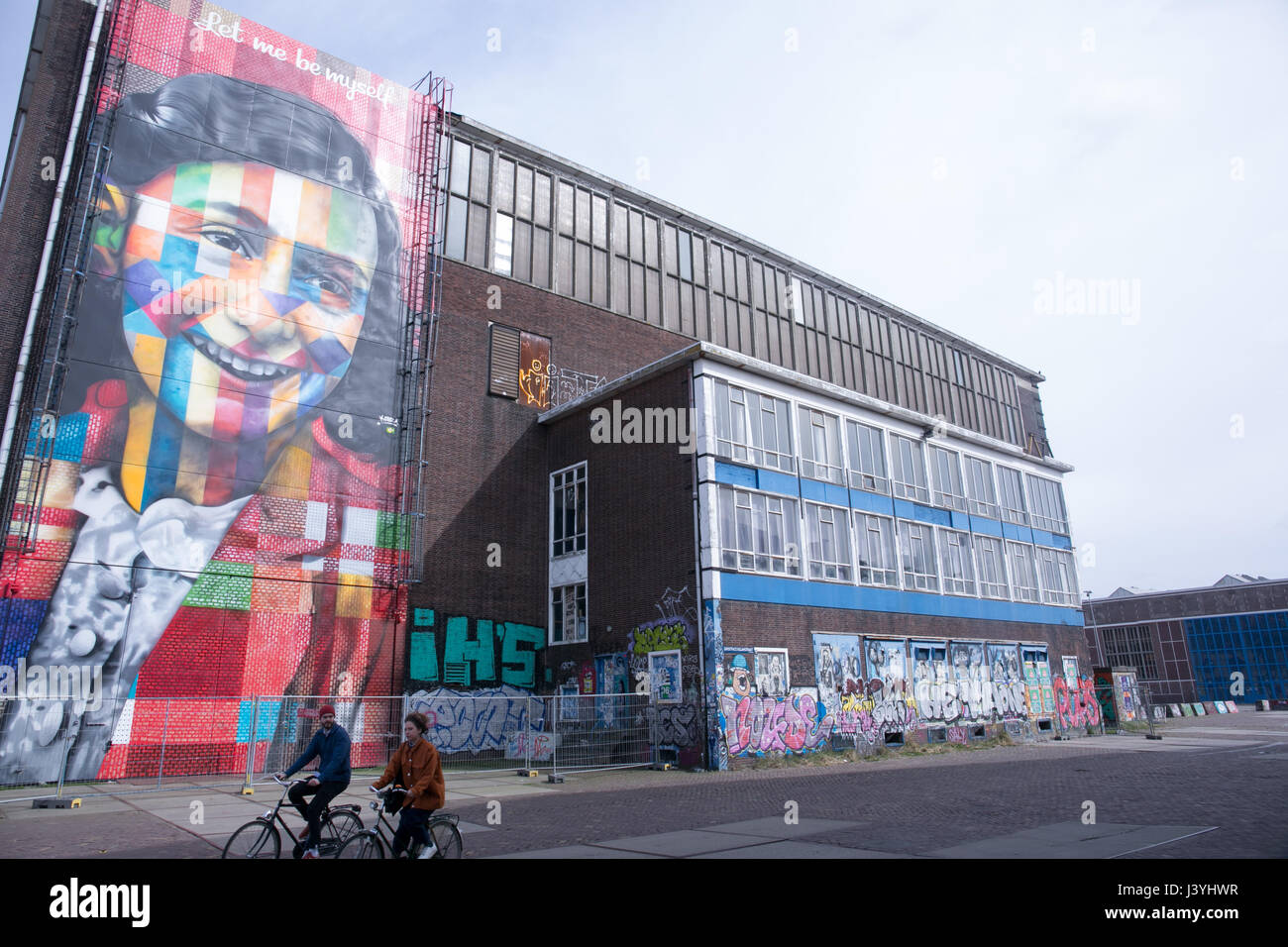 Amsterdam street graffitti Foto Stock