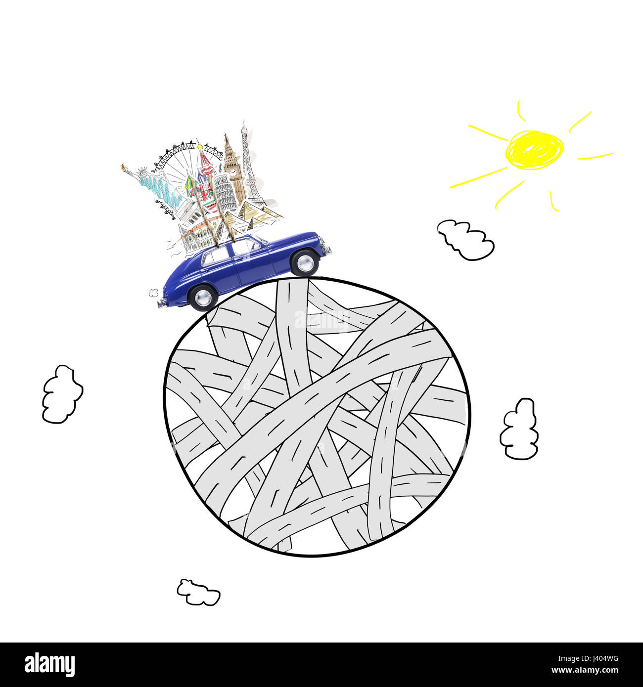 Viaggi in auto Foto Stock