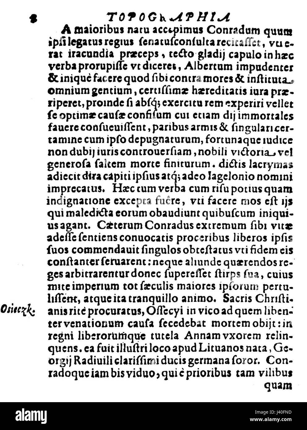 LA topographia" sive Masoviae descriptio authore Andrea Swiecicki 13 Foto Stock