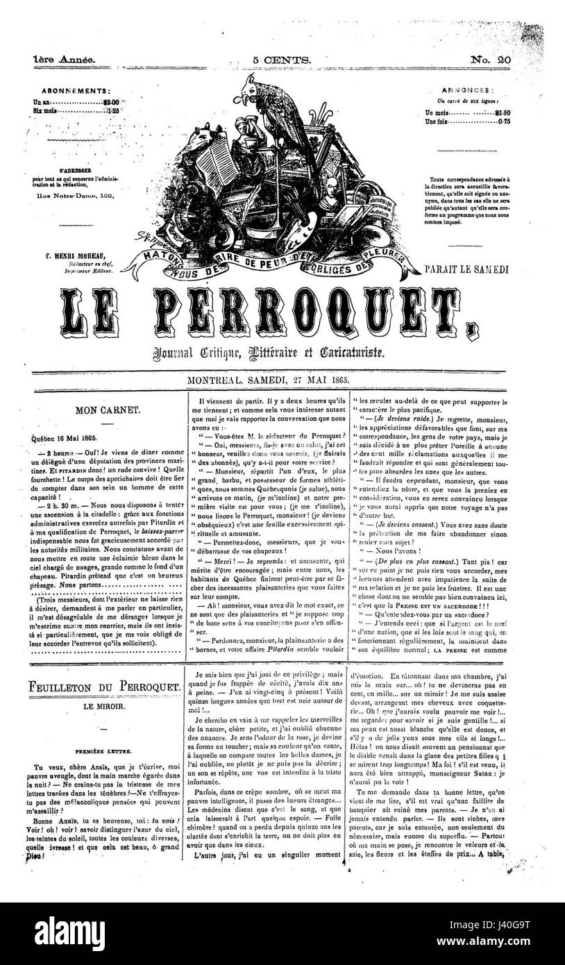 "Le Perroquet" n20p160 si riferisce probabilmente a una pubblicazione storica, possibilmente una rivista o una rivista letteraria, incentrata su vari argomenti nell'arte, nella cultura o nella società. Per determinarne il contenuto è necessario un ulteriore contesto. Foto Stock "Le Perroquet" n20p160 si riferisce probabilmente a una pubblicazione storica, possibilmente una rivista o una rivista letteraria, incentrata su vari argomenti nell'arte, nella cultura o nella società. Per determinarne il contenuto è necessario un ulteriore contesto. Foto Stock